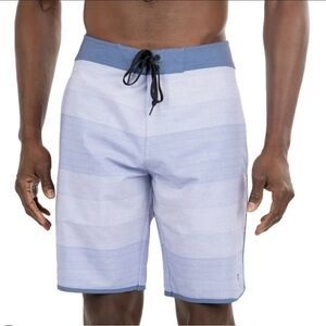 NWT Travis Mathew Blue and White Board Shorts